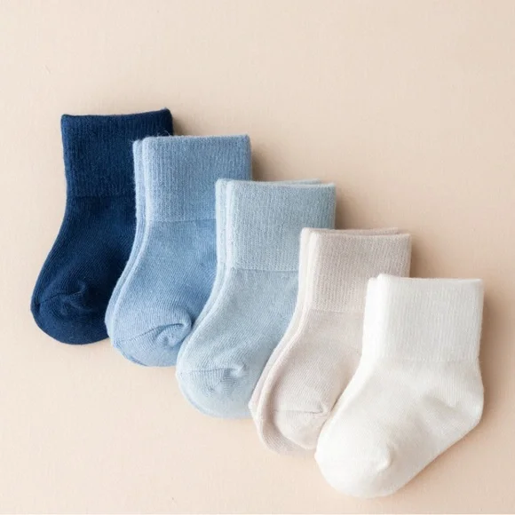 Kyte Baby Quarter Socks Combo 5 Pack in “Cool” - Picture 2 of 2